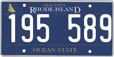 RI license plate 195589