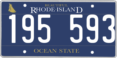 RI license plate 195593