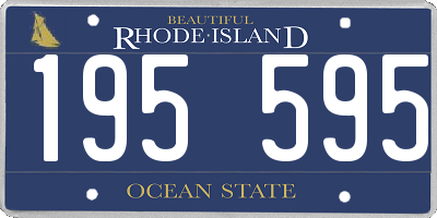 RI license plate 195595