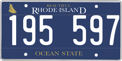 RI license plate 195597