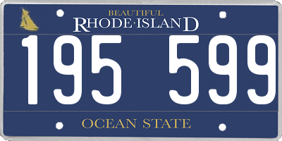 RI license plate 195599