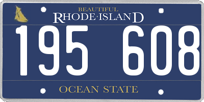 RI license plate 195608