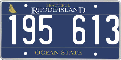 RI license plate 195613