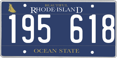 RI license plate 195618