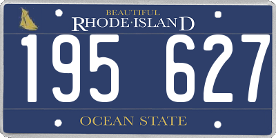 RI license plate 195627