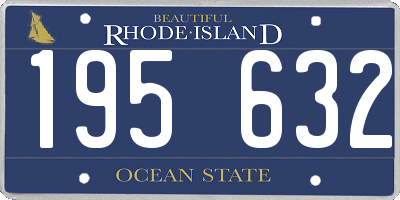 RI license plate 195632