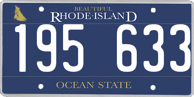 RI license plate 195633