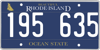 RI license plate 195635