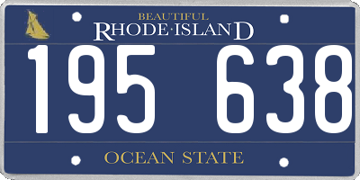 RI license plate 195638