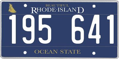 RI license plate 195641