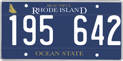 RI license plate 195642