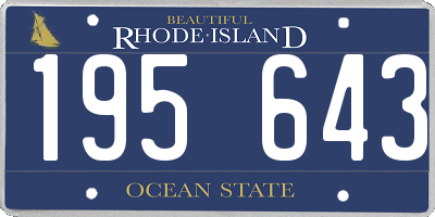 RI license plate 195643