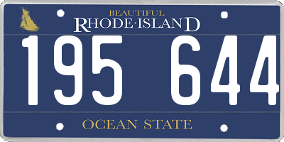 RI license plate 195644