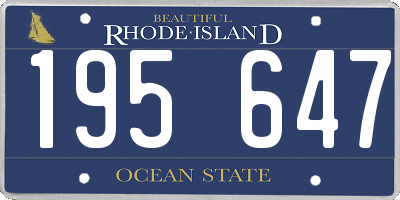 RI license plate 195647