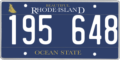 RI license plate 195648