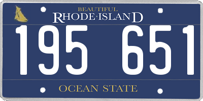 RI license plate 195651