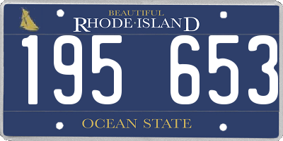 RI license plate 195653