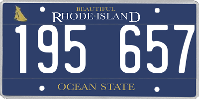 RI license plate 195657