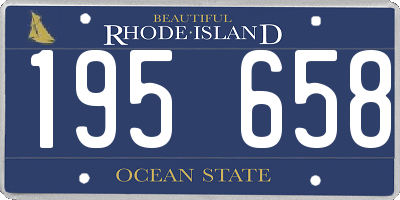 RI license plate 195658