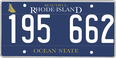 RI license plate 195662