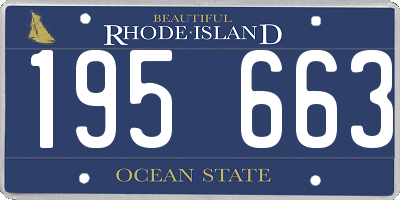 RI license plate 195663
