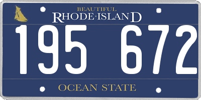 RI license plate 195672