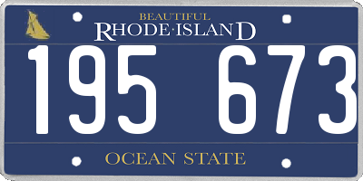 RI license plate 195673