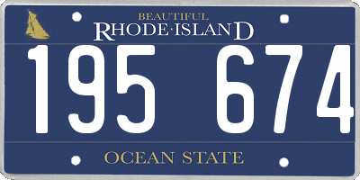 RI license plate 195674