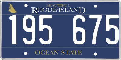 RI license plate 195675
