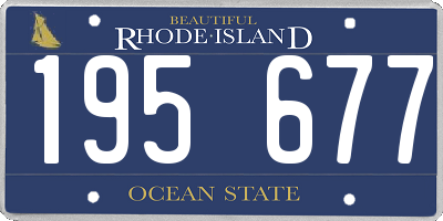 RI license plate 195677