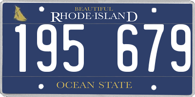RI license plate 195679