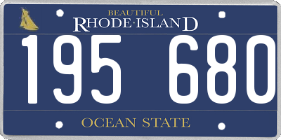 RI license plate 195680