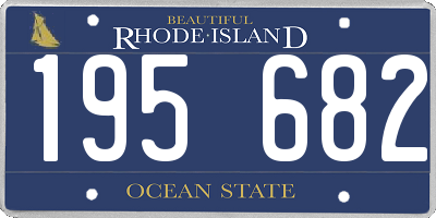 RI license plate 195682