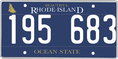 RI license plate 195683