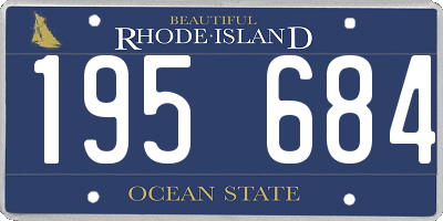 RI license plate 195684