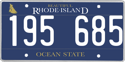 RI license plate 195685