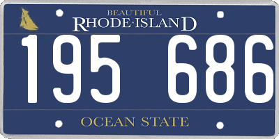 RI license plate 195686