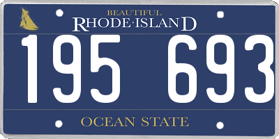 RI license plate 195693