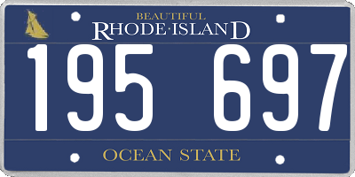 RI license plate 195697