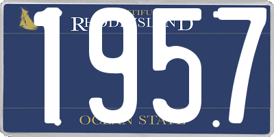 RI license plate 1957