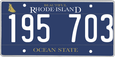 RI license plate 195703