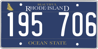 RI license plate 195706
