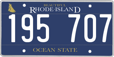 RI license plate 195707