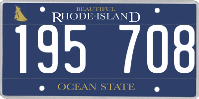 RI license plate 195708