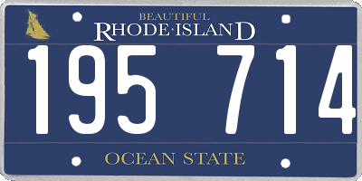 RI license plate 195714