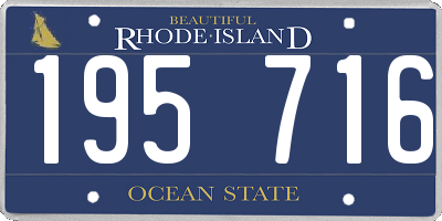 RI license plate 195716