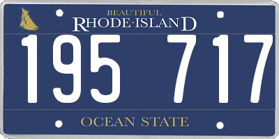 RI license plate 195717