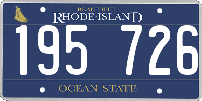 RI license plate 195726