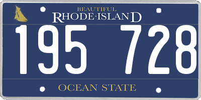 RI license plate 195728