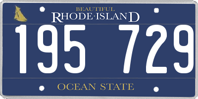 RI license plate 195729